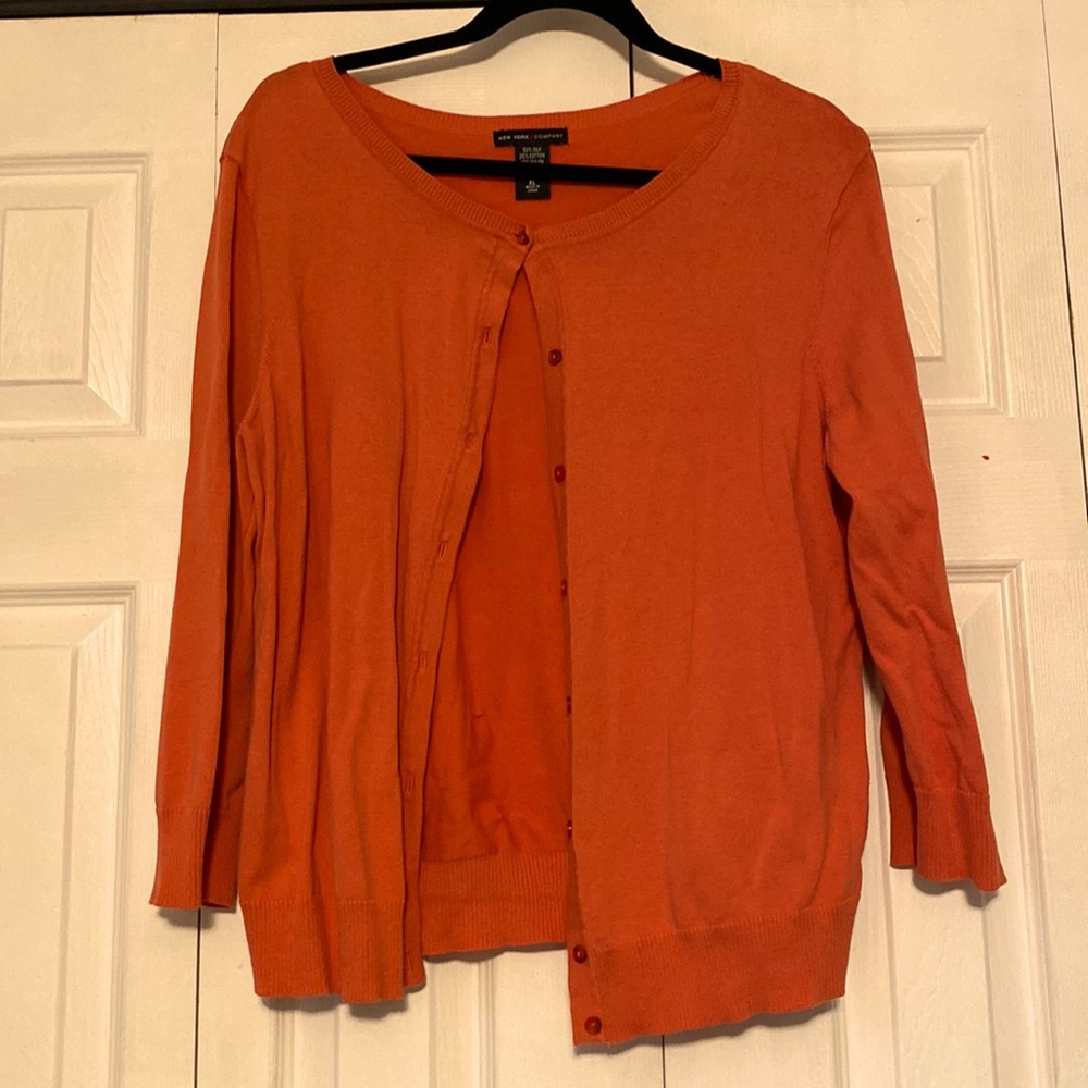 Orange cardigan